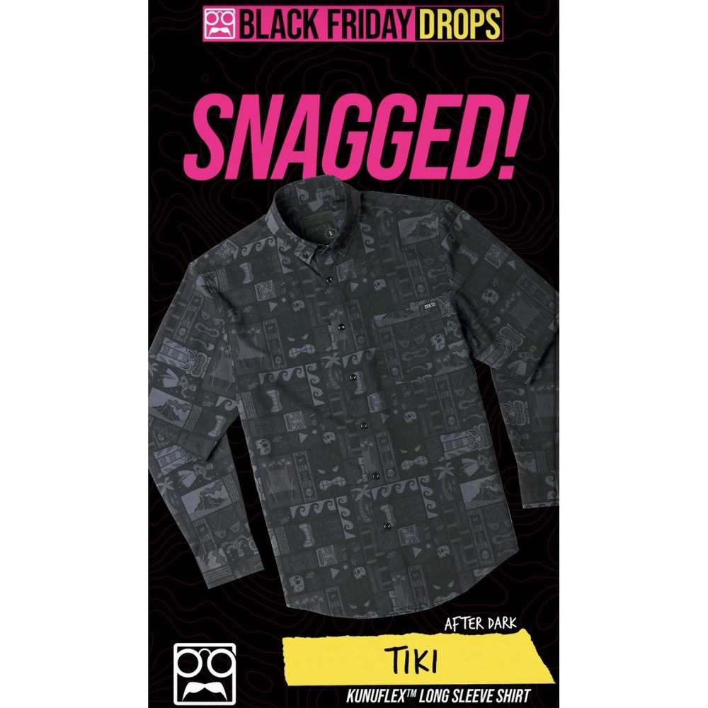 RSVLTS Men's XL Blackout Tiki‎ Long Sleeve